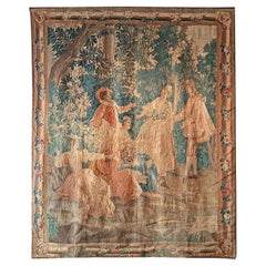 THIRD QUARTER 18th CENTURY TAPESTRY WITH “HOT HAND GAME”