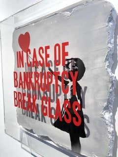 "Girl with Red Balloon" (grey) (banksy)