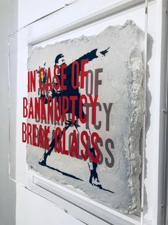 "In Case of Bankruptcy Banksy Flower thrower Oil Bouquet (grey)"