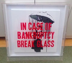 Thirsty Bstrd  - "In Case of Bankruptcy - Banksy Girl with Umbrella"