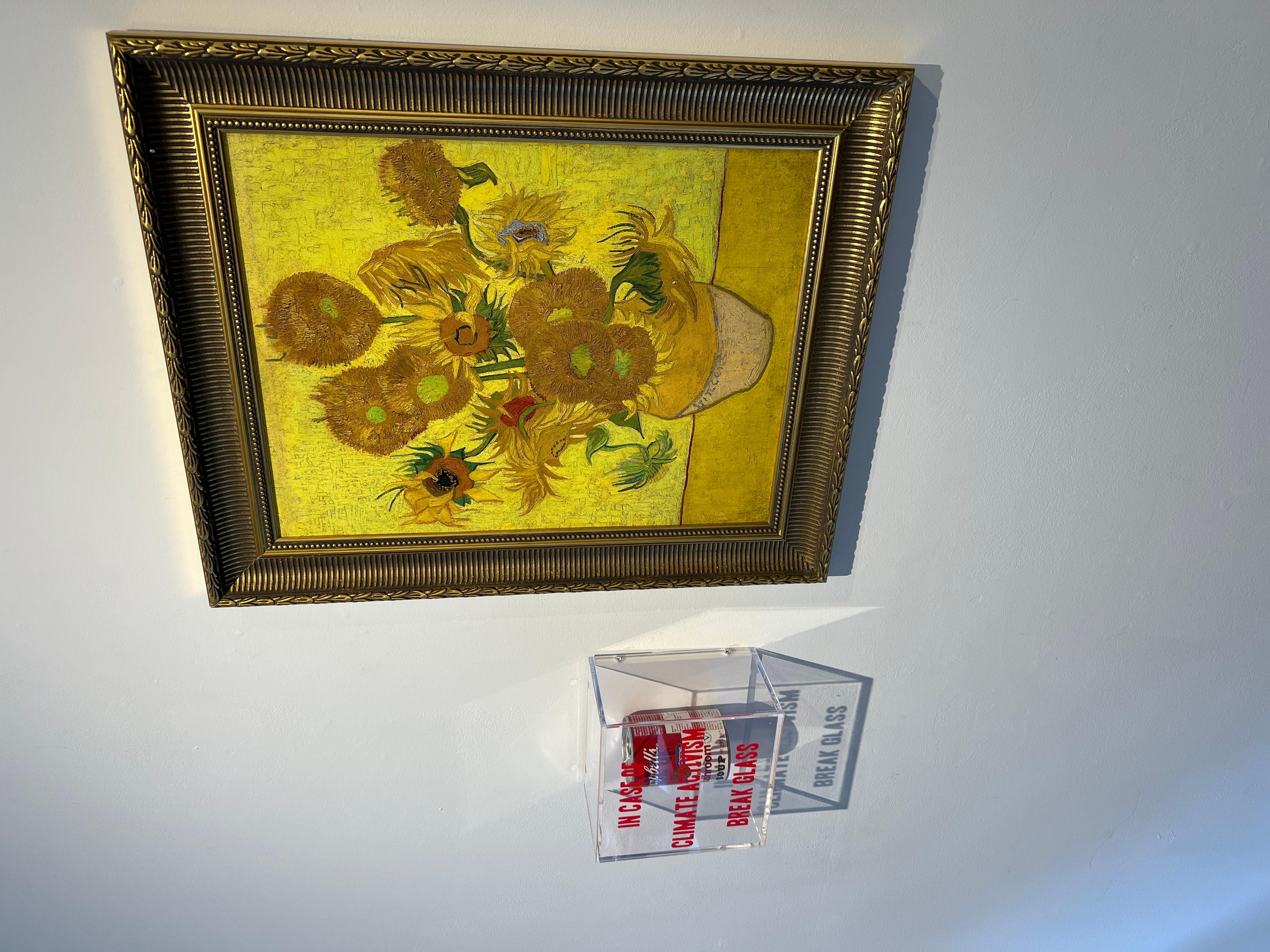 Arte pop escultura 3D arte callejero Van Gogh contemporáneo amarillo rojo negro blanco 4