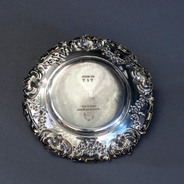 20th Century Thirteen Sterling Silver Black Star and Frost Butter Pats 9.8 to, circa 1900