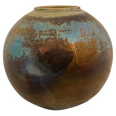 Thirties, Glazed Ceramic Vase, 'MCA' Albissola Manufacture