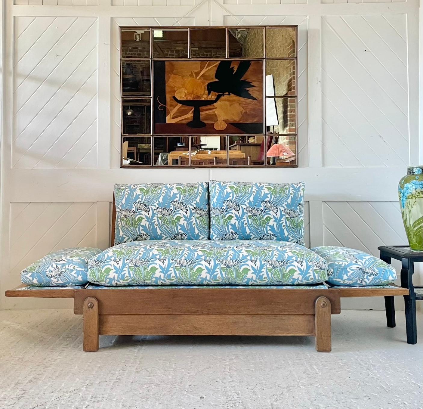 Art Deco Thirties Parker Knoll Drop Sided Oak Settee