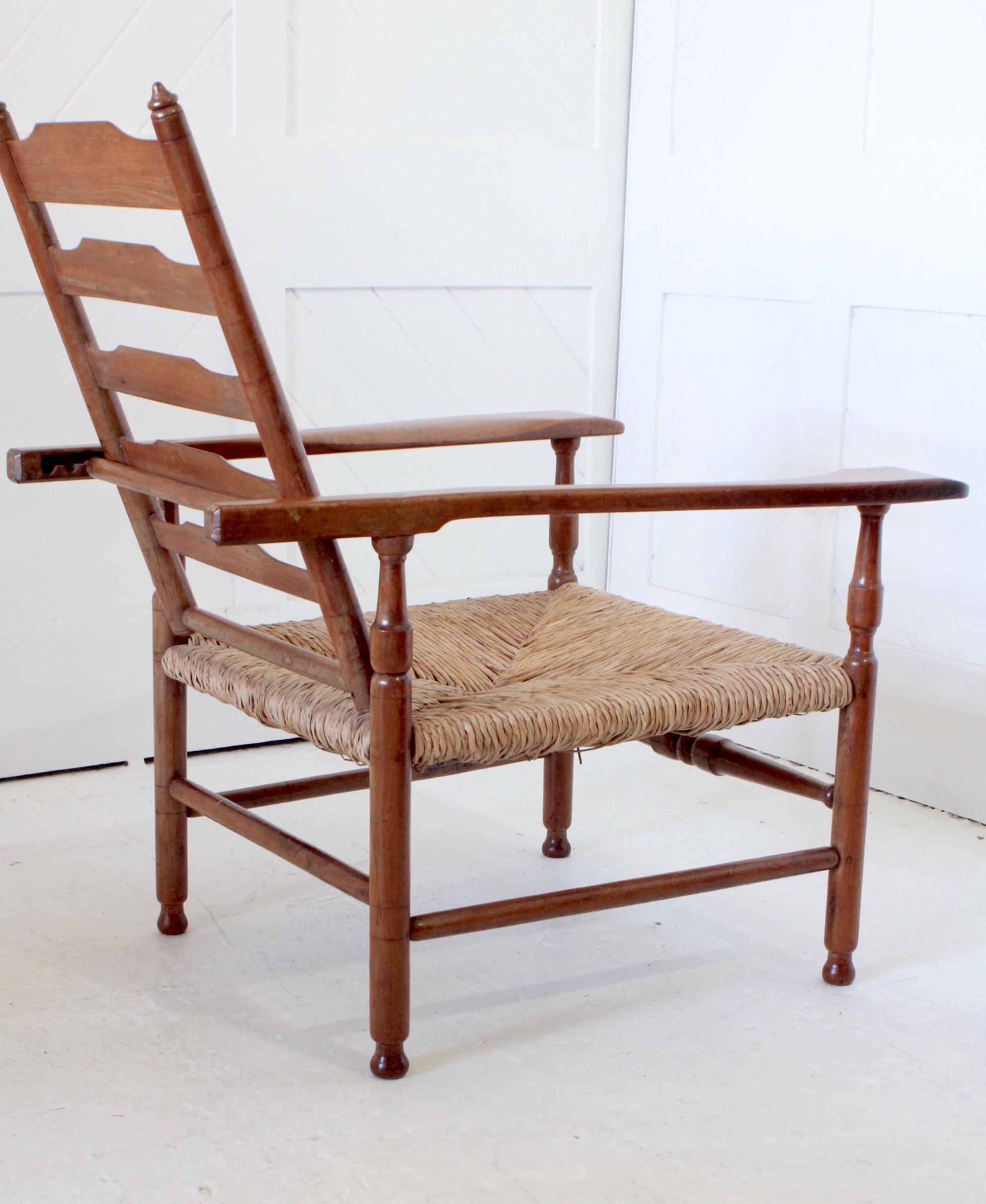 Rush Thirties Rare Yew Wood Pair of Reclining Armchairs by Gordon Russell