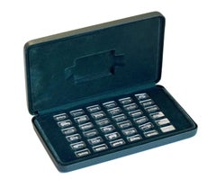 Trentasei miniature d'argento di auto d'epoca, Italia, inizio XX secolo