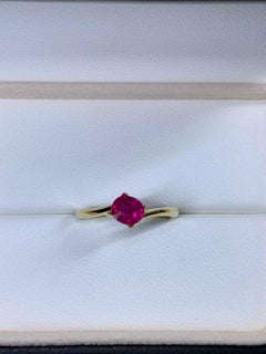 This 1.05ct Ruby Burma Solitaire Engagement Ring 18K White Gold