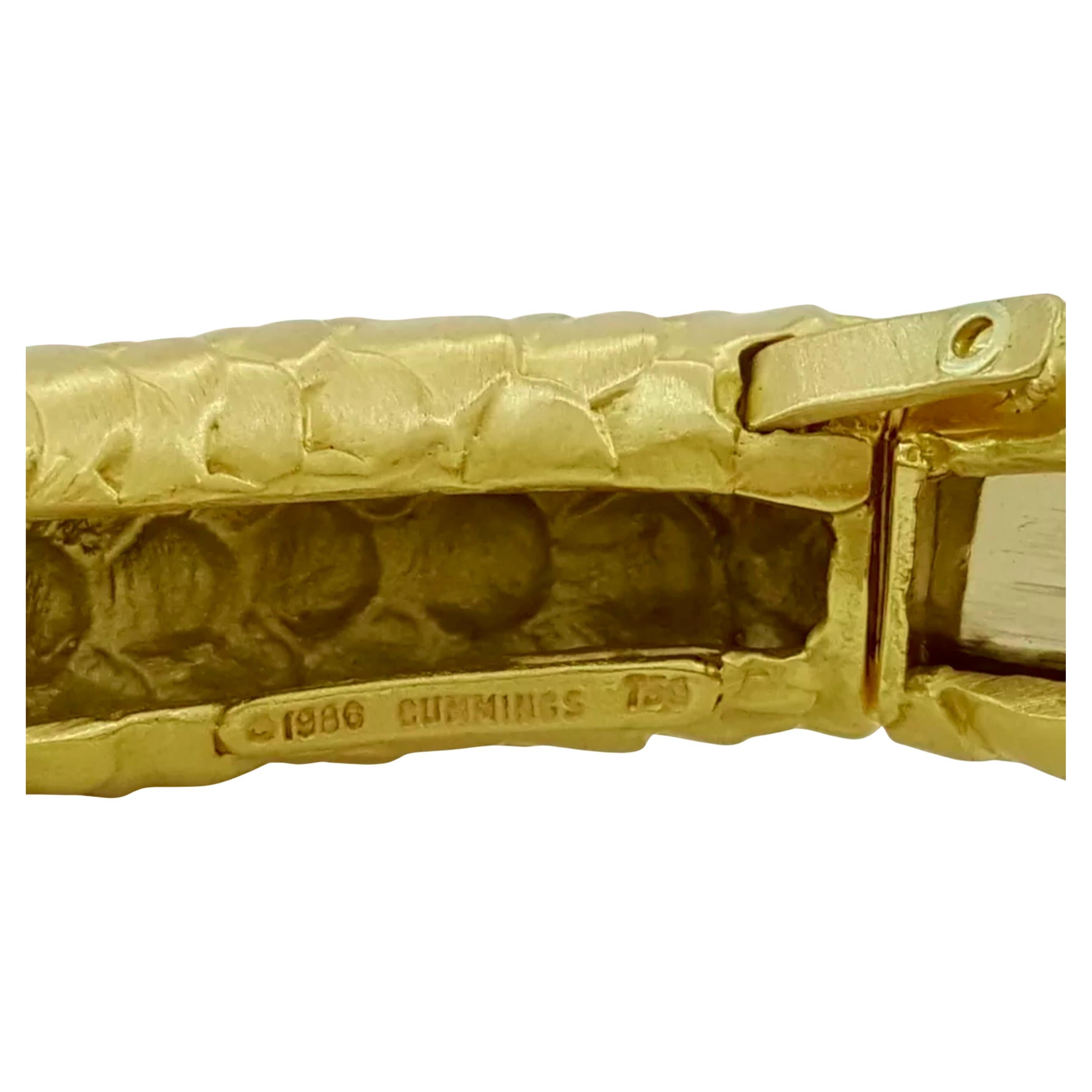 Contemporary This Angela Cummings 18k yellow gold bangle bracelet 97 grams For Sale