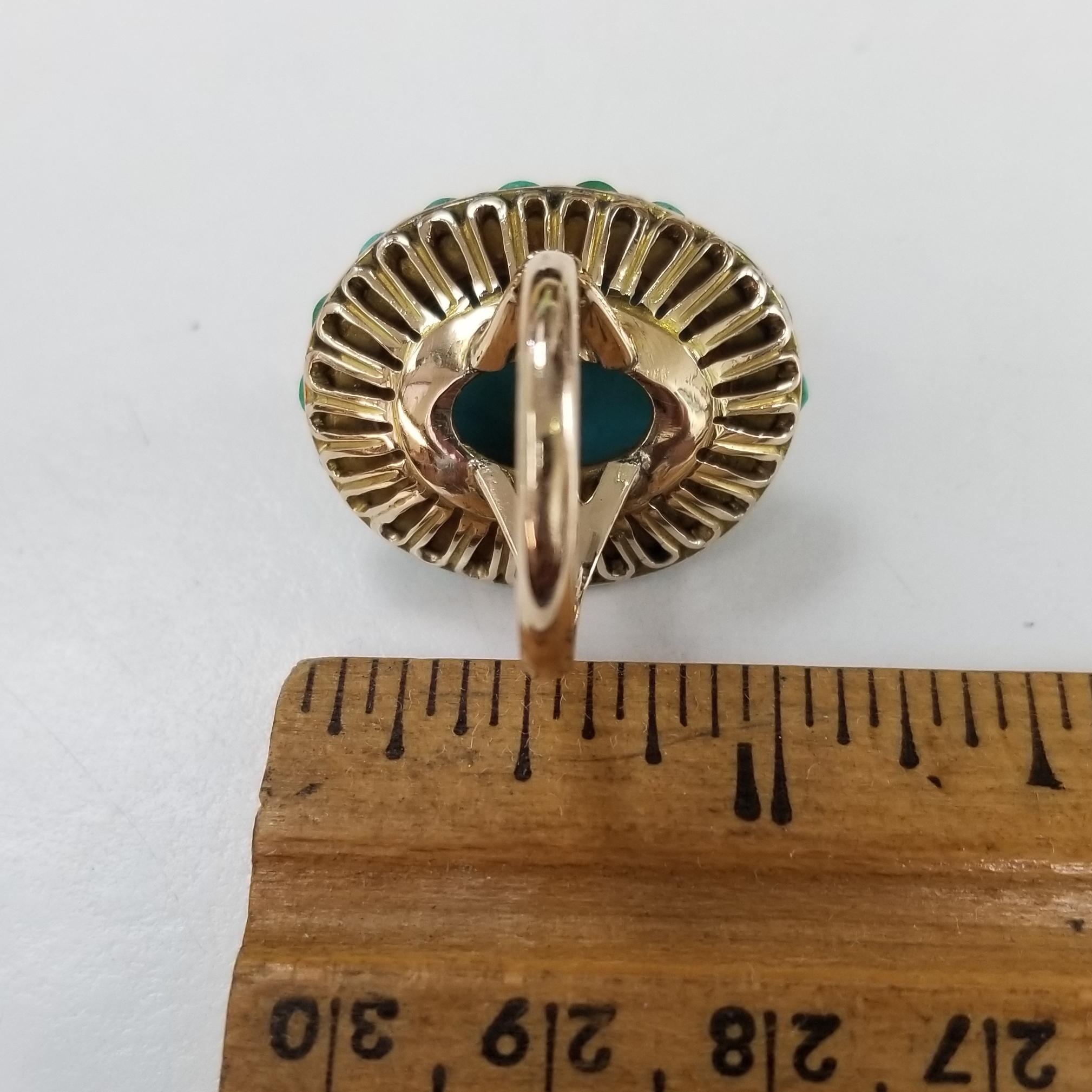 Schöner ovaler 14k Gelbgold 