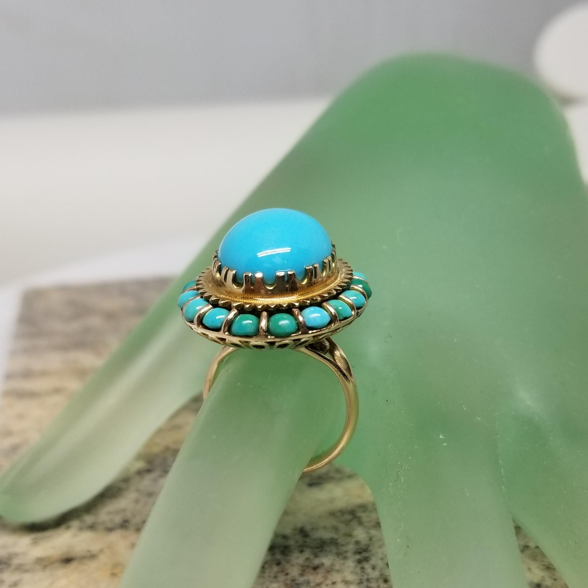 Schöner ovaler 14k Gelbgold 