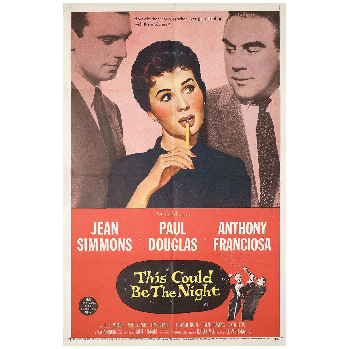 This Could Be the Night 1957 U.S. One Sheet Film Poster For Sale