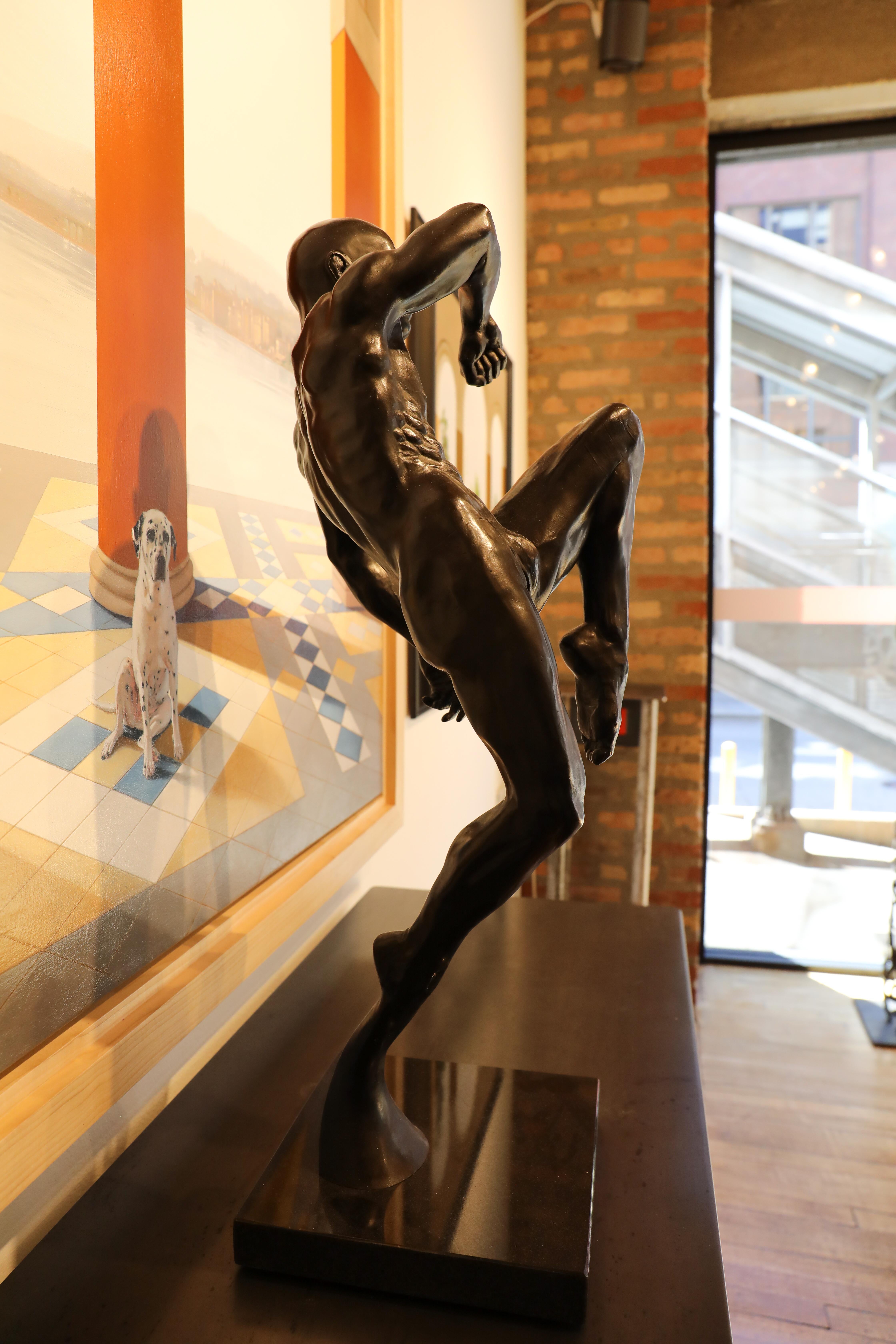 Art ancien, Figure de nu masculin athlétique, Sculpture en bronze de Dean Kugler en vente 5