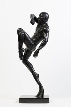 Ancient Art, Athletic Male Nude Dynamic Figure , Bronze Sculpture by Dean Kugler