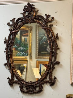 Mid century vintage French- Rococo mirror paired with a matching console tabl