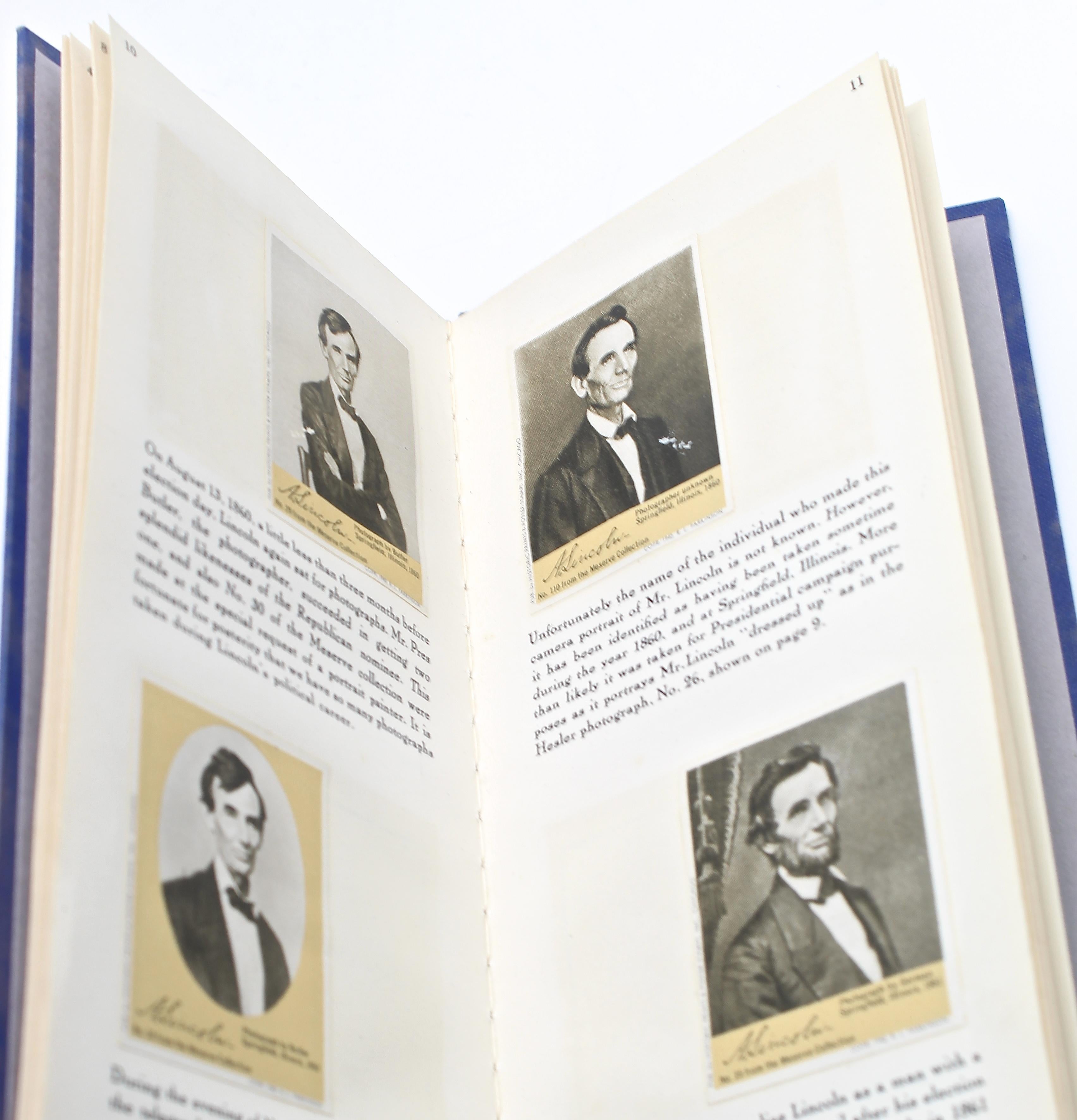 Meserve, Frederick Hill. This is Abraham Lincoln. Harrogate: Lincoln Memorial University City, 1941. Limited edition. Includes 30 tipped-in poster stamps. Bound in publisher's original blue and gray cloth covers, with stamped gilt titles to front.