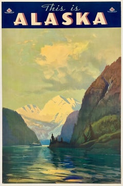 THIS IS ALASKA Rare Authentic Original Vintage Antique Travel Tourism Poster