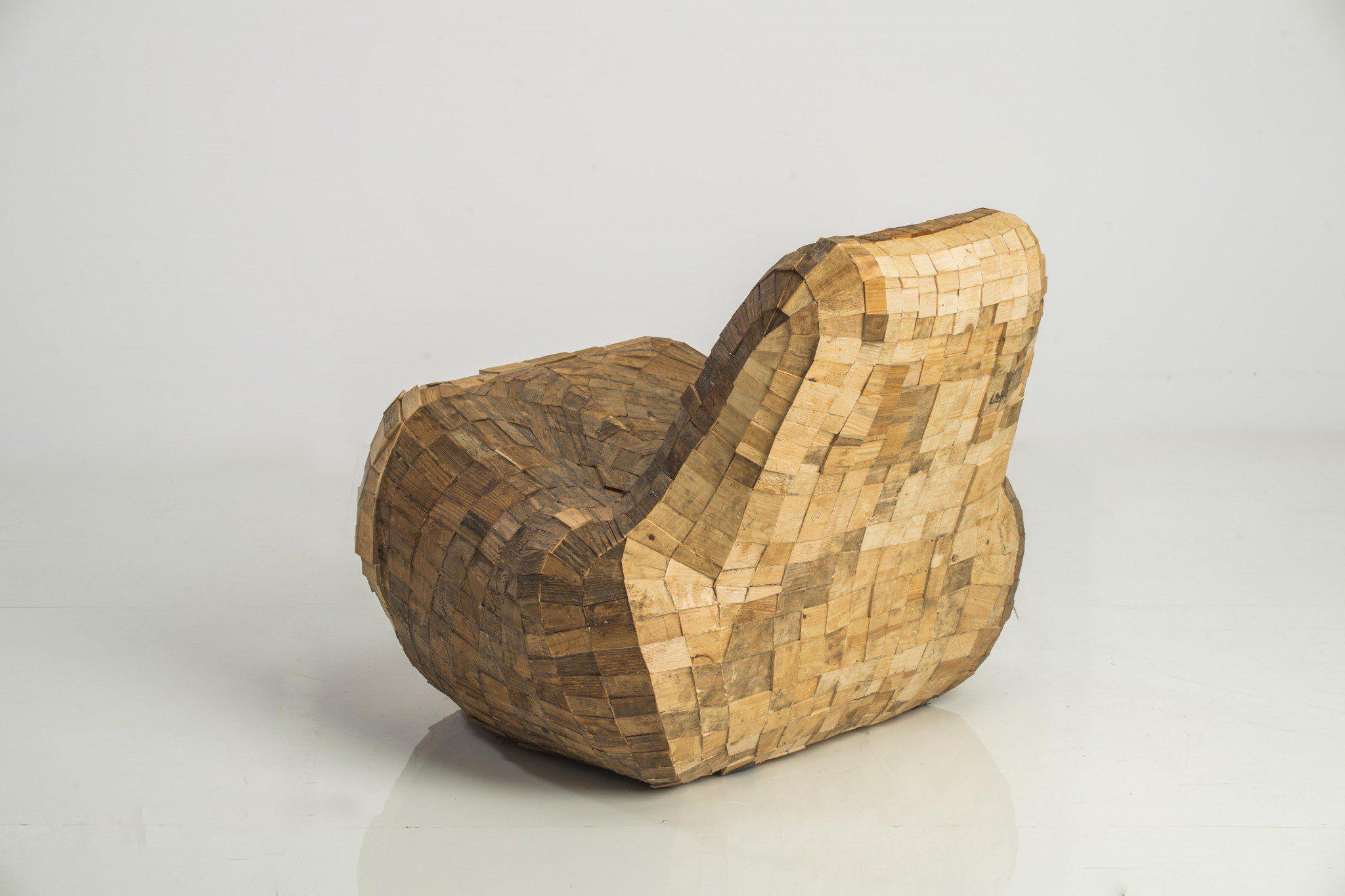 Reclaimed Wood This Is Not a Chair by Max Jungblut Artwork for Interior Environment For Sale