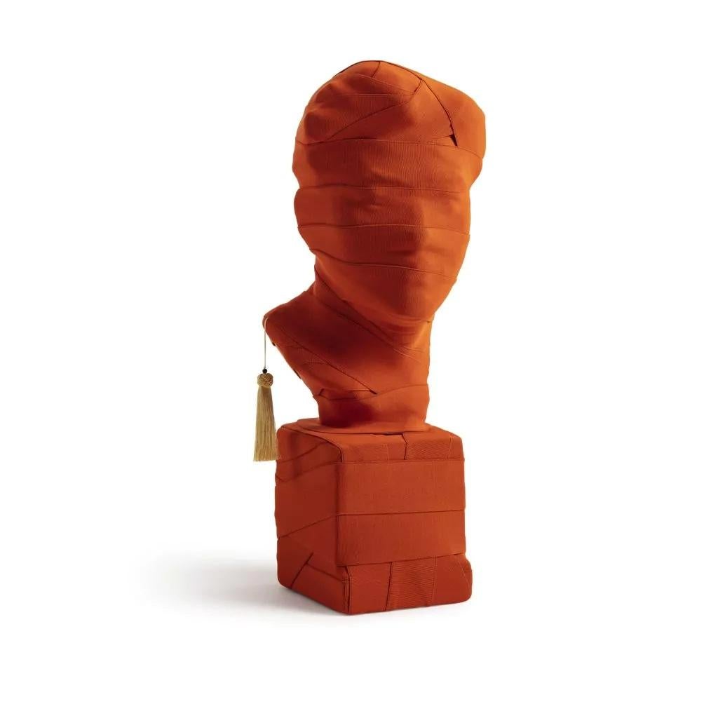 This is not a self portrait sculpture by Thomas Dariel
Dimensions: D 24 x W 26.5 x H 63 cm 
Materials: Solid plaster sculpture wrapped in elastic band color paint finish, accent ribbon.
Also available in colors: pink, green, violet. 


In