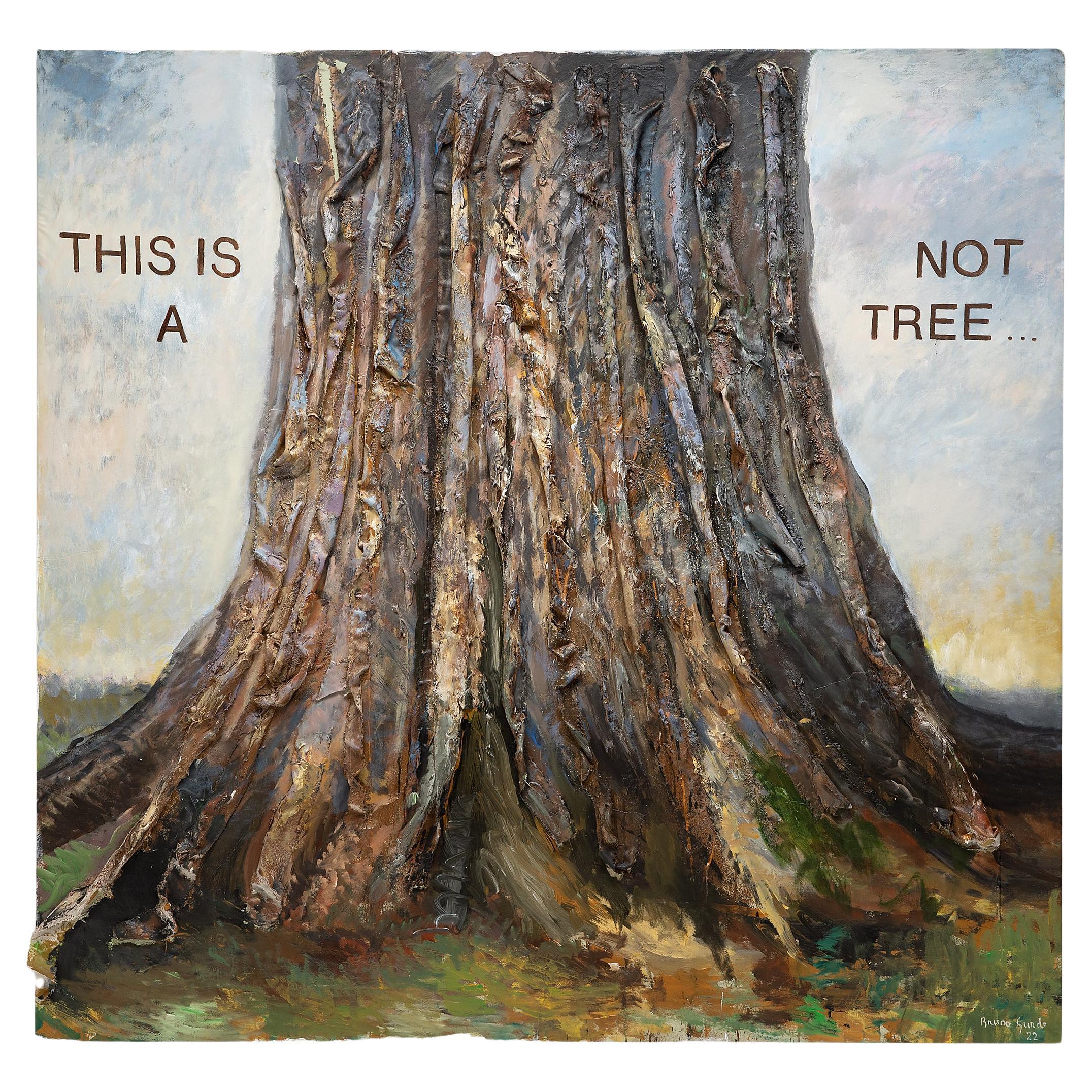 "This is Not a Tree, " Mixed Media on Canvas, 2022
