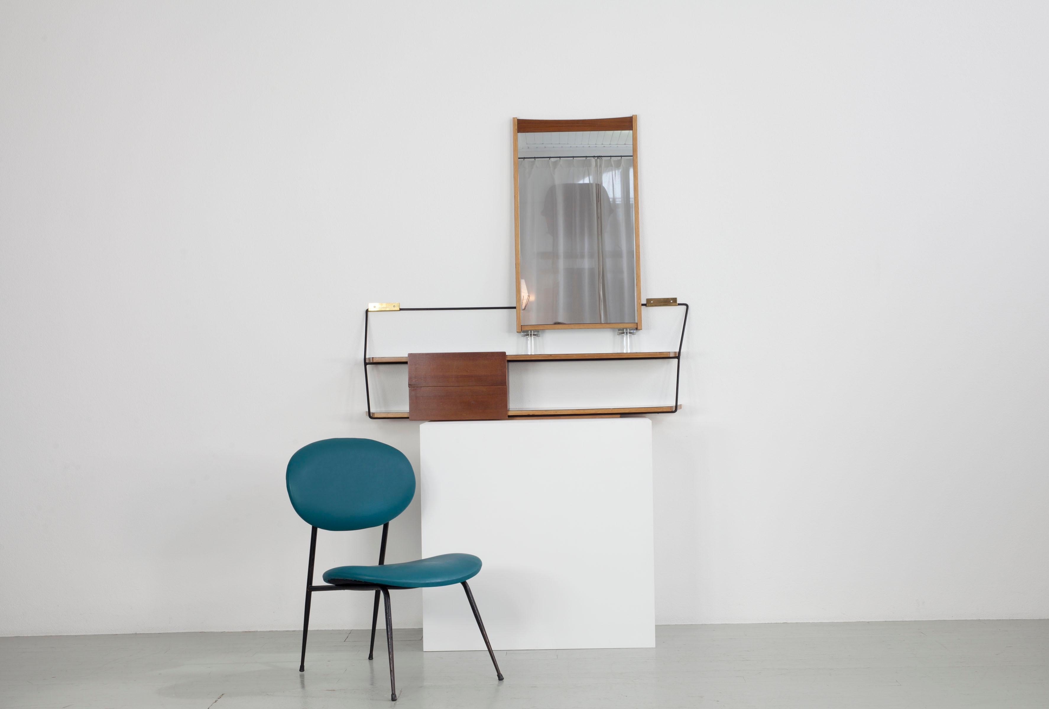 Mid-20th Century  Italian Set, Consisting of a Mirror and a Console For Sale