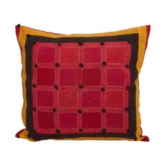 This pillow case  made from a  mid 20th C. Indian Embroidery.
