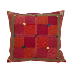 This pillow case  made from a  mid 20th C. Indian Embroidery.