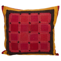 This pillow case  made from a  mid 20th C. Indian Embroidery.