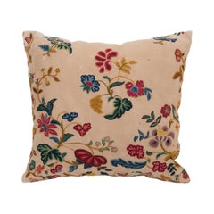 This pillowcase  made from a  Early 20th C. English Crewel Work Embroidery