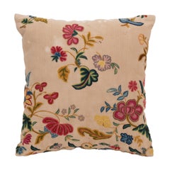 This pillowcase  made from a  Early 20th C. English Crewel Work Embroidery
