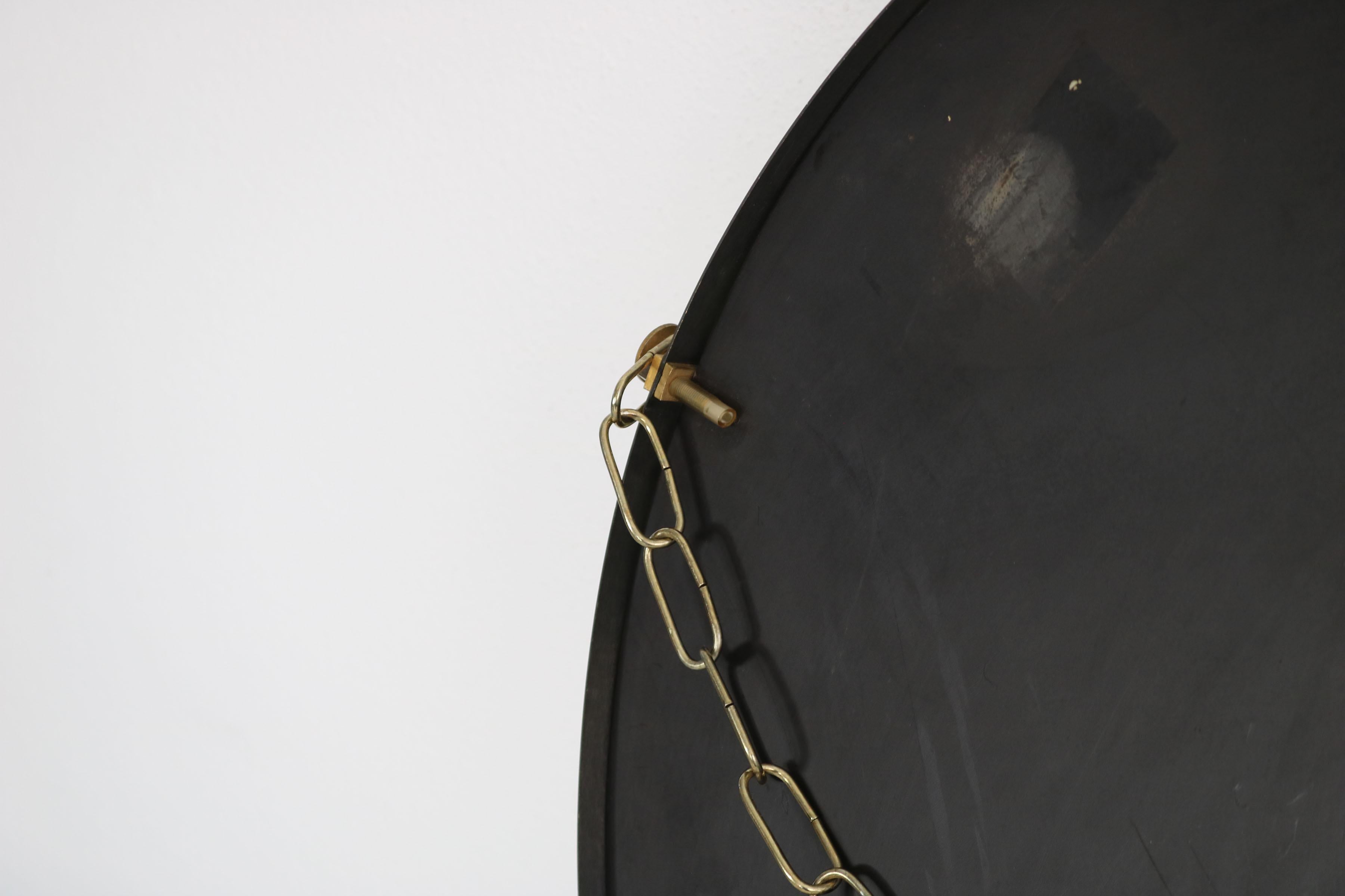 Brass This Round, Italian Mirror Dates from the 1960s For Sale
