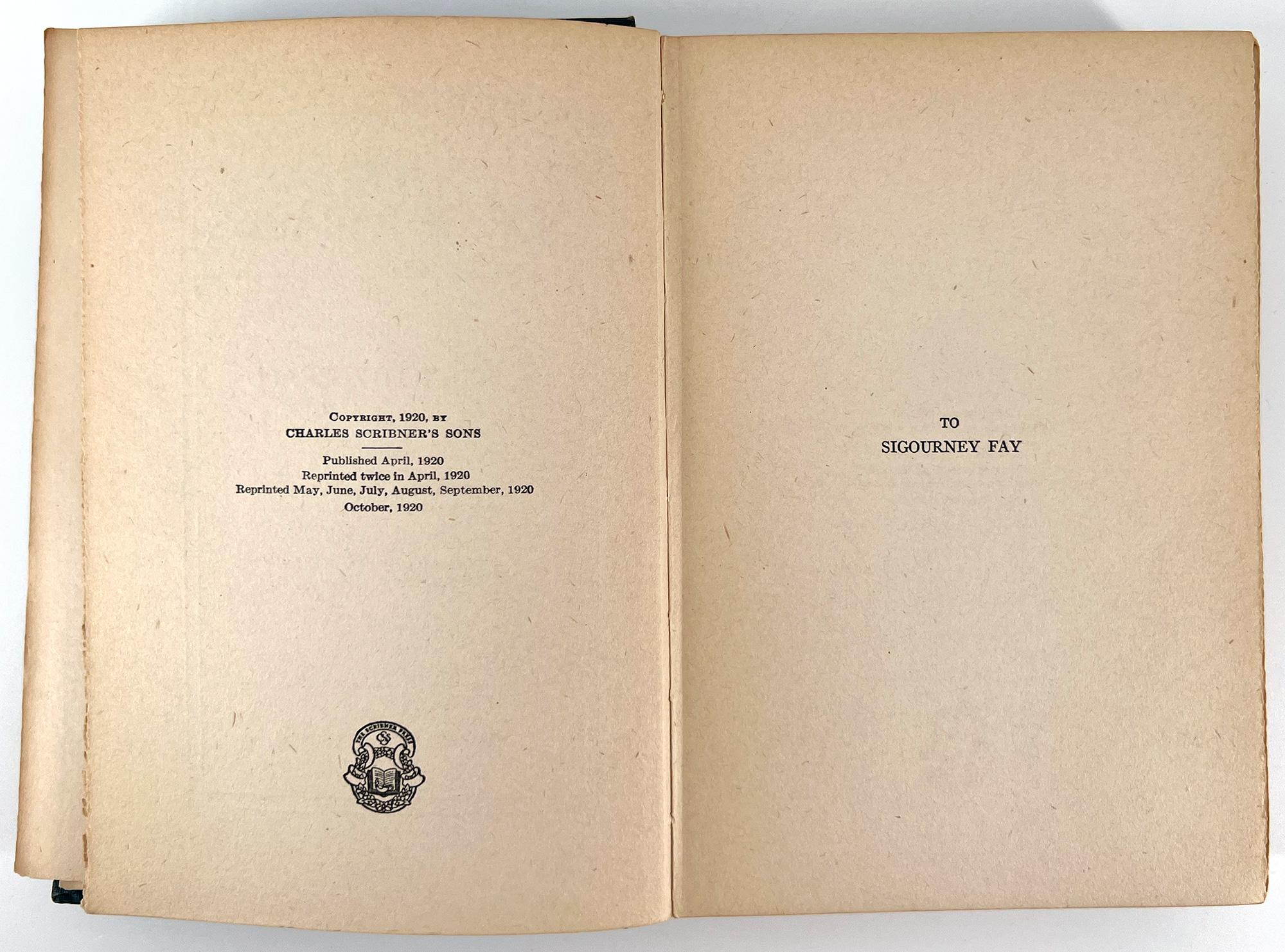 This Side of Paradise by F. Scott Fitzgerald In Good Condition For Sale In Middletown, NY
