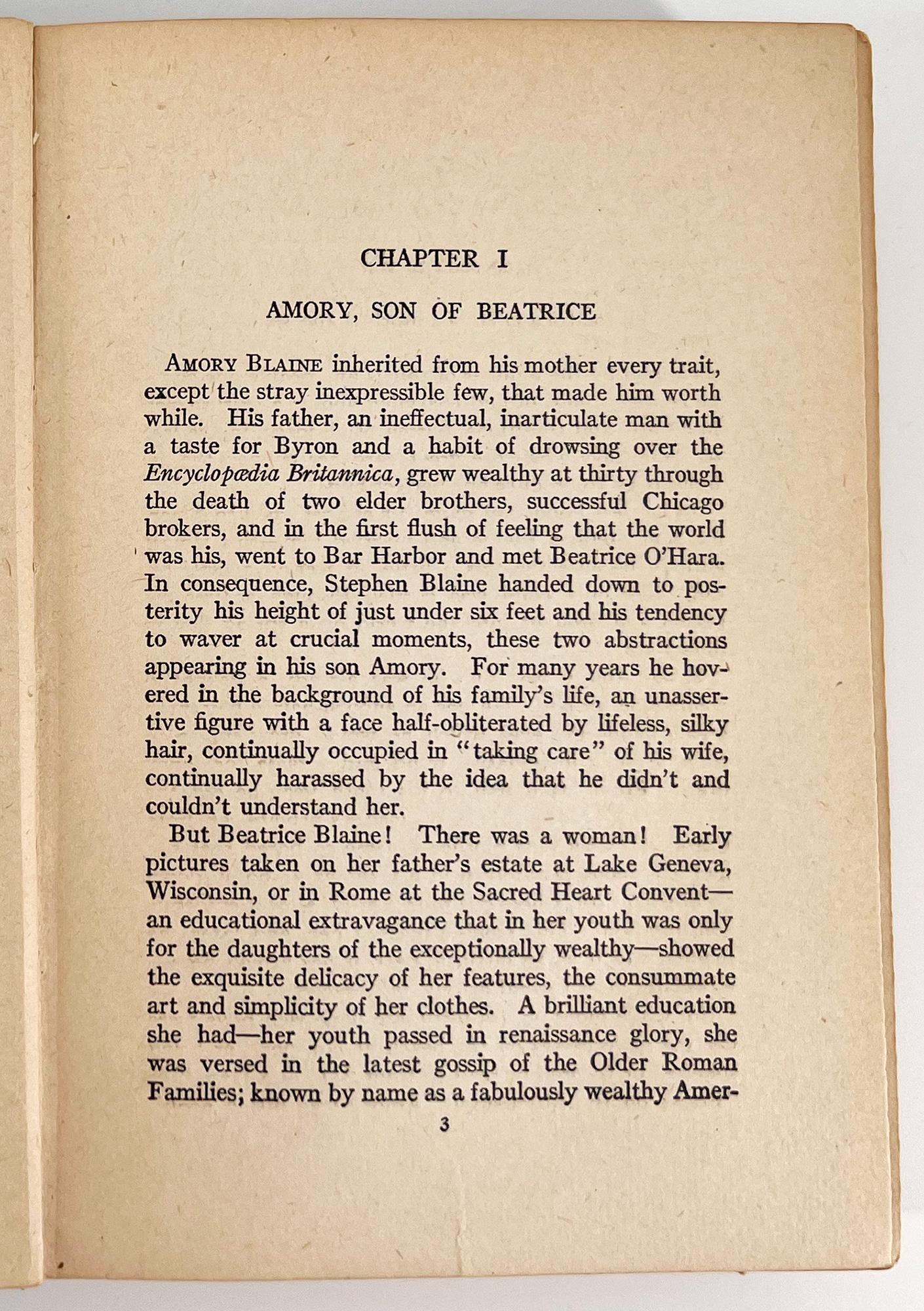 20th Century This Side of Paradise by F. Scott Fitzgerald For Sale