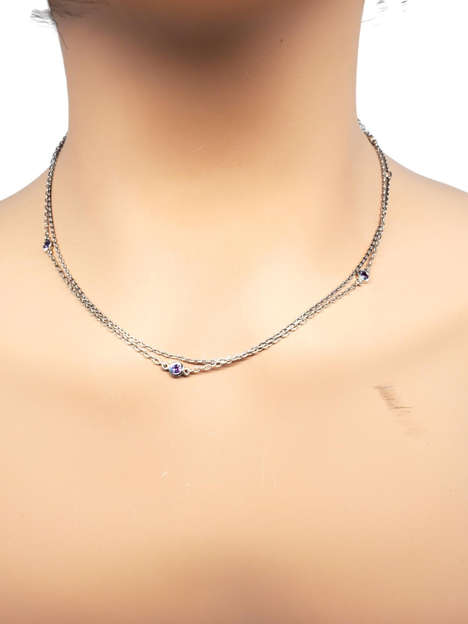 Thistle & Bee - Collana con ametista e catena a maglie in argento sterling  # 19670 in vendita 5