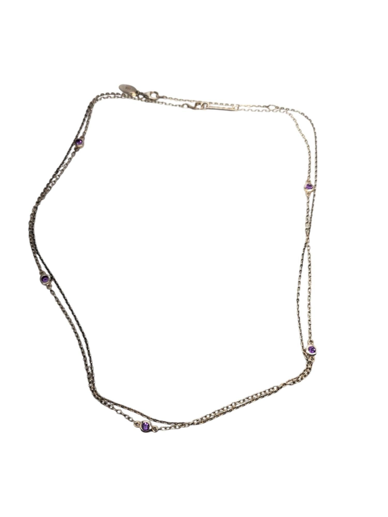 Catena a maglie con ametista in argento sterling Thistle & Bee -

Questo set di 2 catene a maglie di Thistle & Bee ha 5 gemme rotonde distanziate di ametista e la seconda non ha pietre incastonate nell'argento sterling.

Dimensioni: 18 pollici per