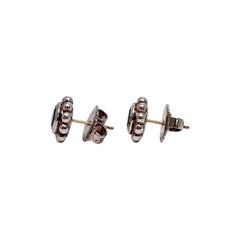 Thistle & Bee Sterling Silver Amethyst Flower Stud Earrings #17367