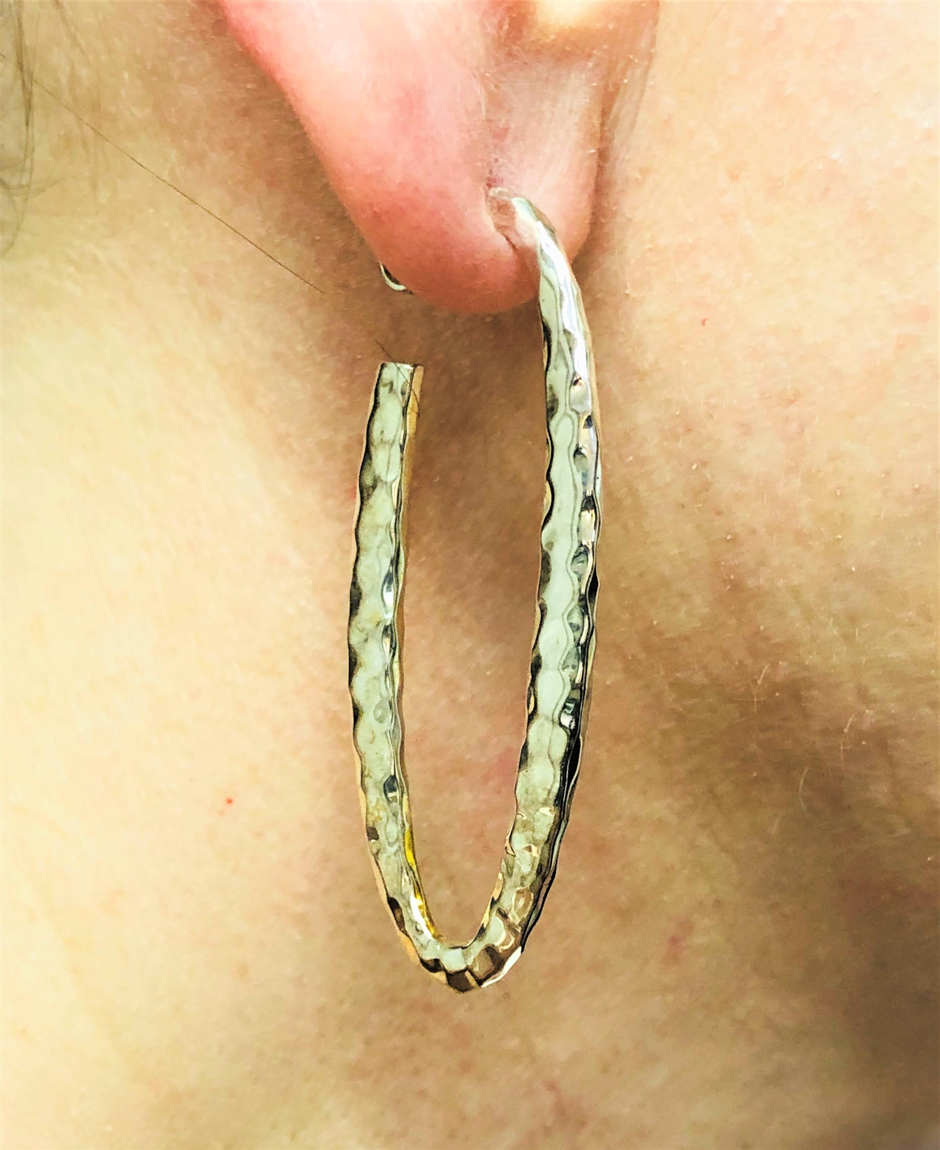 hammered sterling silver earrings