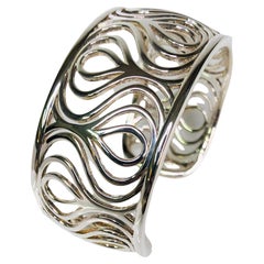 Thistle & Bee Sterling Silver Plume Cuff Bracelet