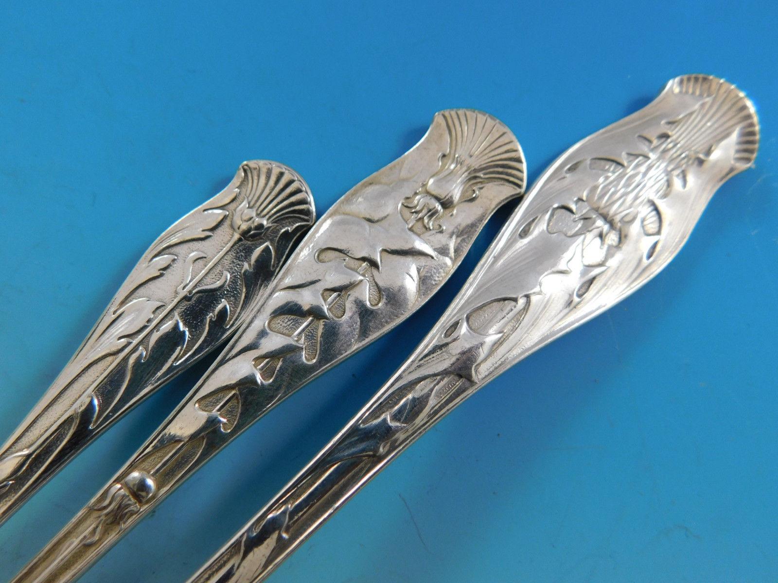 Thistle by Art Krupp Berndorff Metal Co Silverplate Flatware Set Service 72 Pcs In Excellent Condition In Big Bend, WI