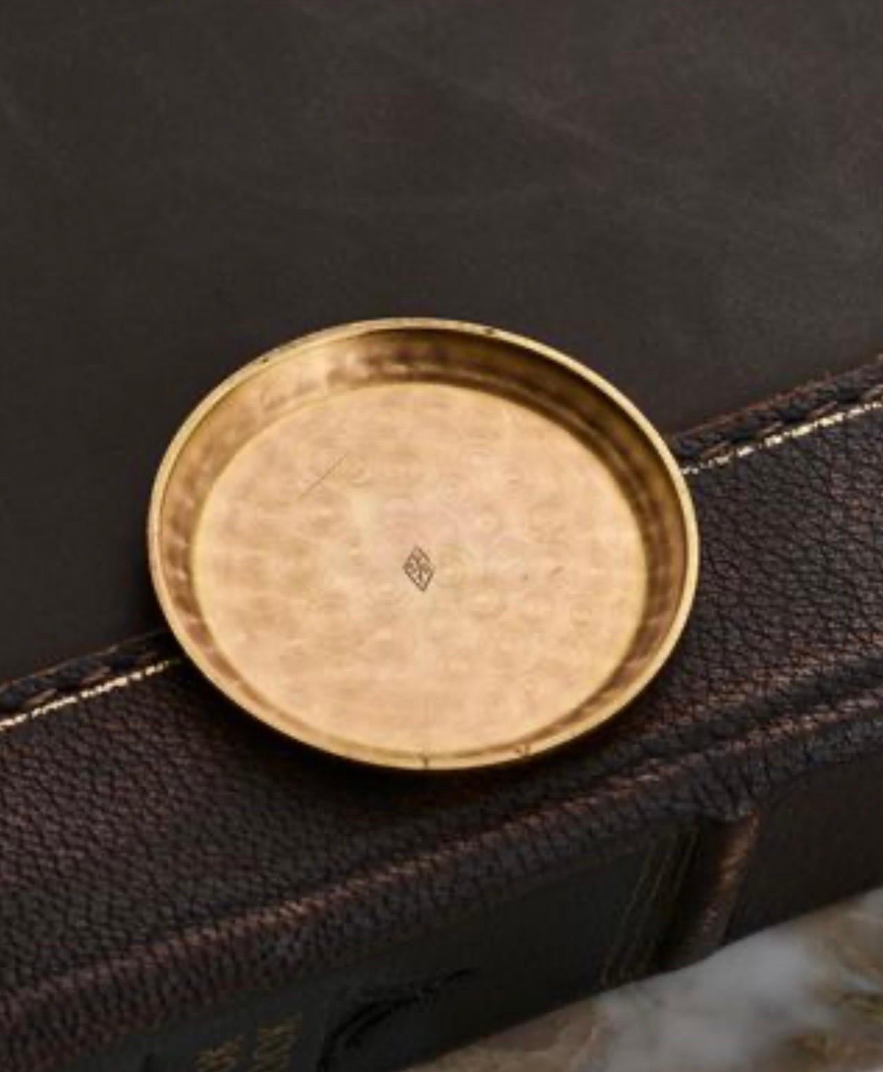 Post-War THISY Valjoux 22 circa 1950 Case: 18k rose gold For Sale