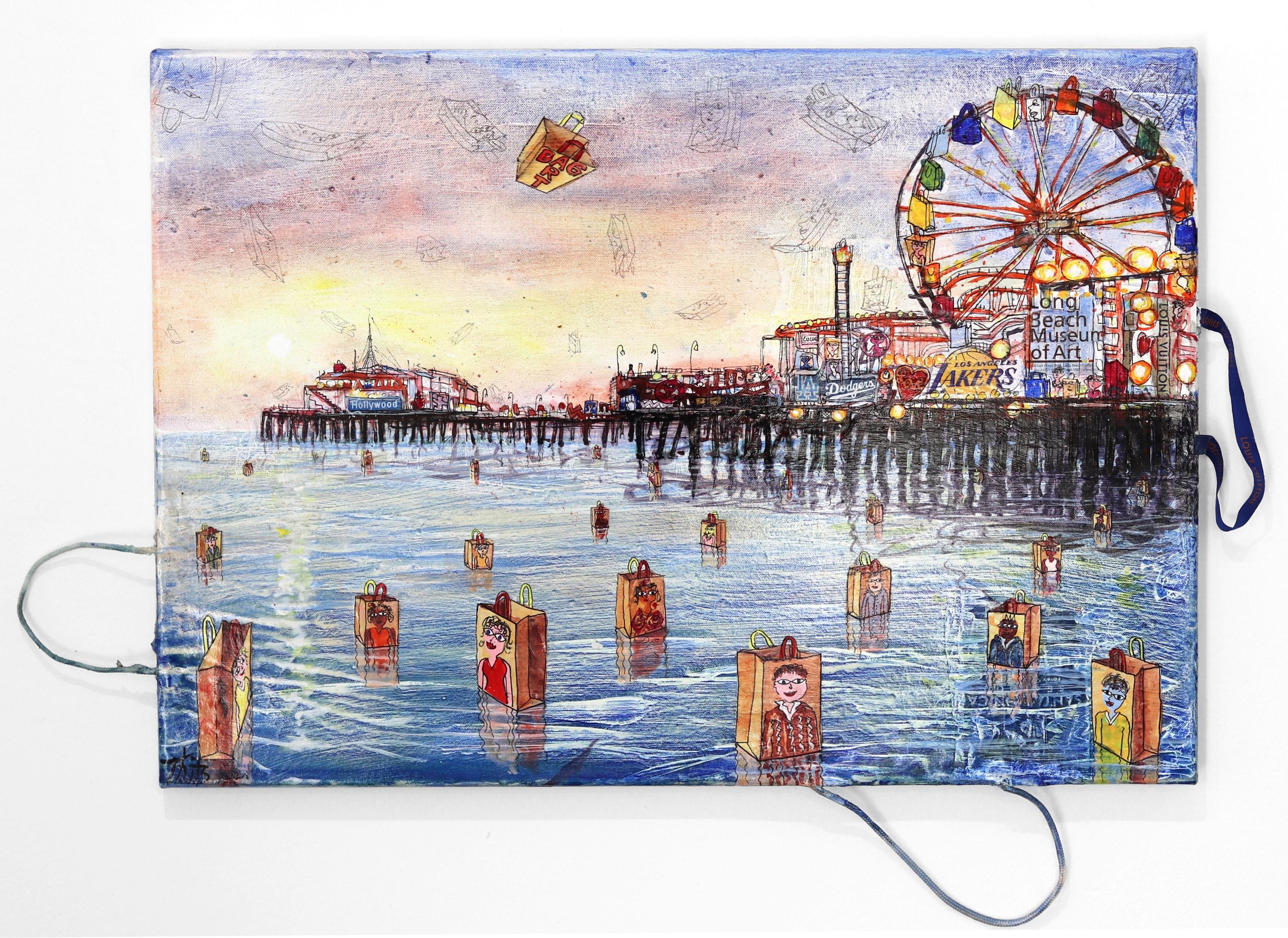 Thitz Landscape Painting - Santa Monica Bag Art