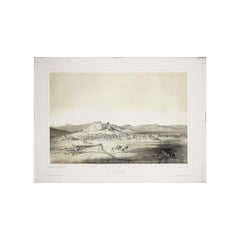1846 Originalstich von Du Moncel : Ansicht von Athen - Akropolis