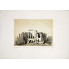 1846 Original engraving by Du Moncel : view of Athens - Erechthéum