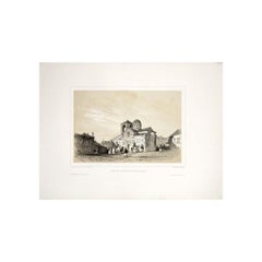 1846 original engraving by Théodore Du Moncel - Ancienne Eglise Metropolitaine