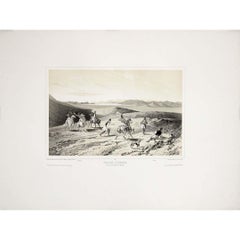 1846 original engraving by Théodore Du Moncel - Plaine d'Argos
