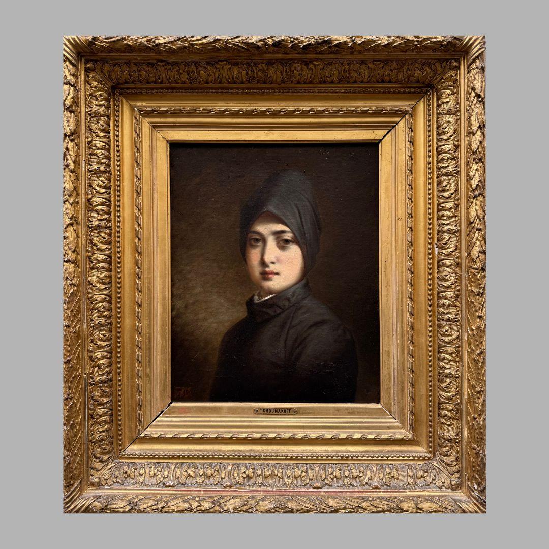 Portrait of a Russian Nun

Oil on canvas 

40.7 x 32.5 cm 
(68 x 61.5 cm with frame)

Numbered 701 lower left
Wihtout signature