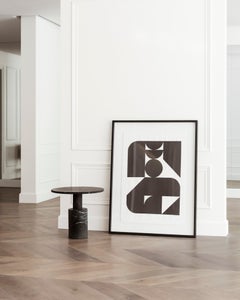 Tholos Black Marble Medium Side Table