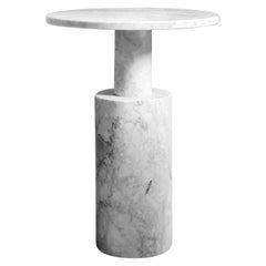 Tholos White Marble Large Side Table
