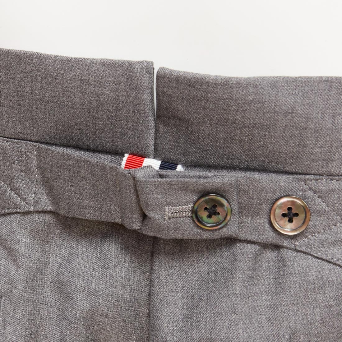 THOM BROWNE 100% wool grey single breast 2-button blazer pants suit SZ. 3 L For Sale 3
