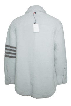 Thom Browne, 4 bar stripe shearling jacket