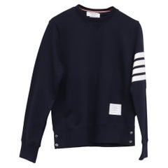 Sudadera de Thom Browne con rayas de 4 barras, de algodón azul marino